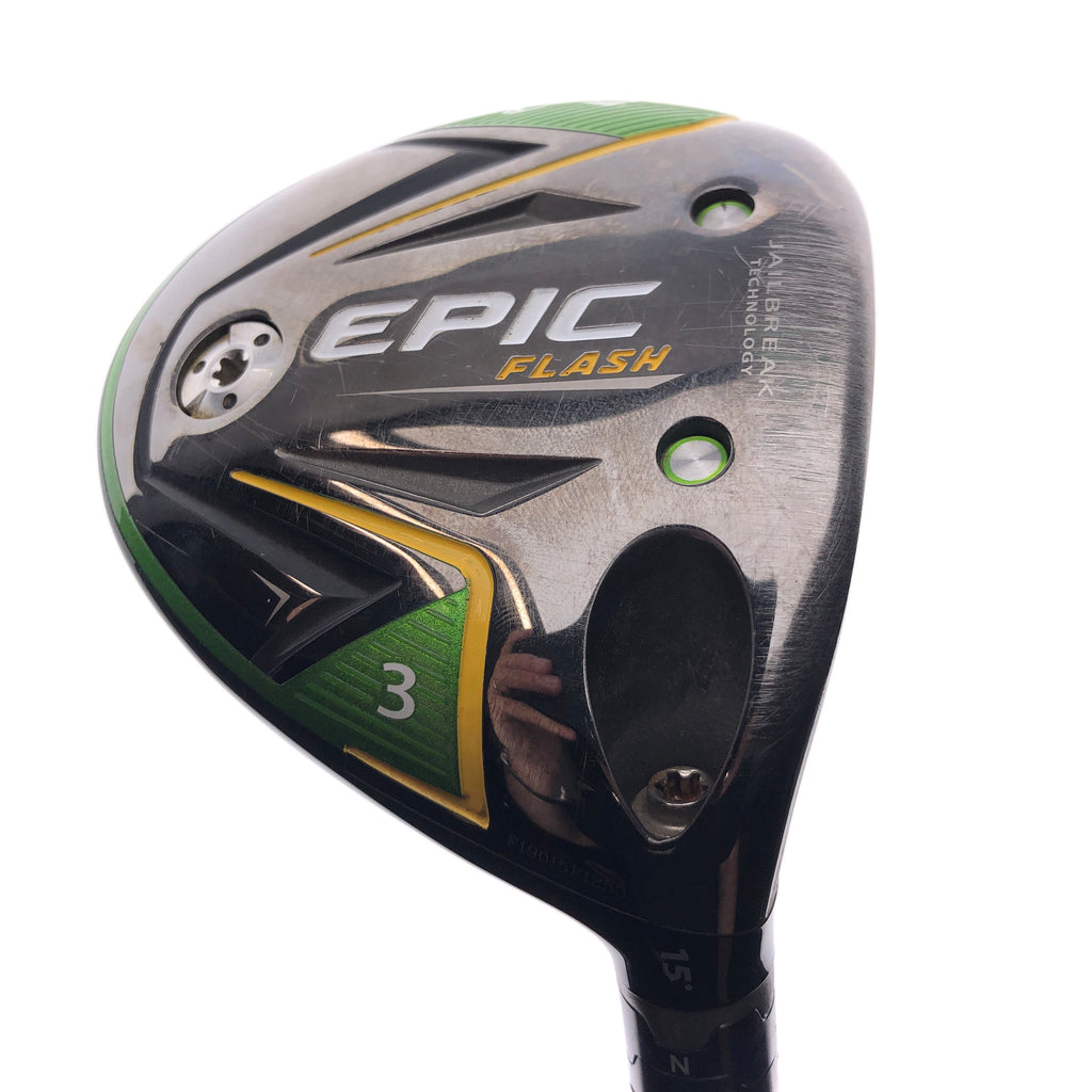 Used Callaway EPIC Flash 3 Fairway Wood / 15 Degrees / Stiff Flex