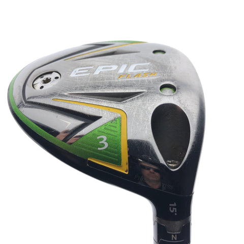 Used Callaway EPIC Flash 3 Fairway Wood / 15 Degrees / Stiff Flex