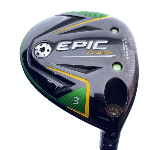 Used Callaway EPIC Flash 3 Fairway Wood / 15.0 Degrees / Regular Flex