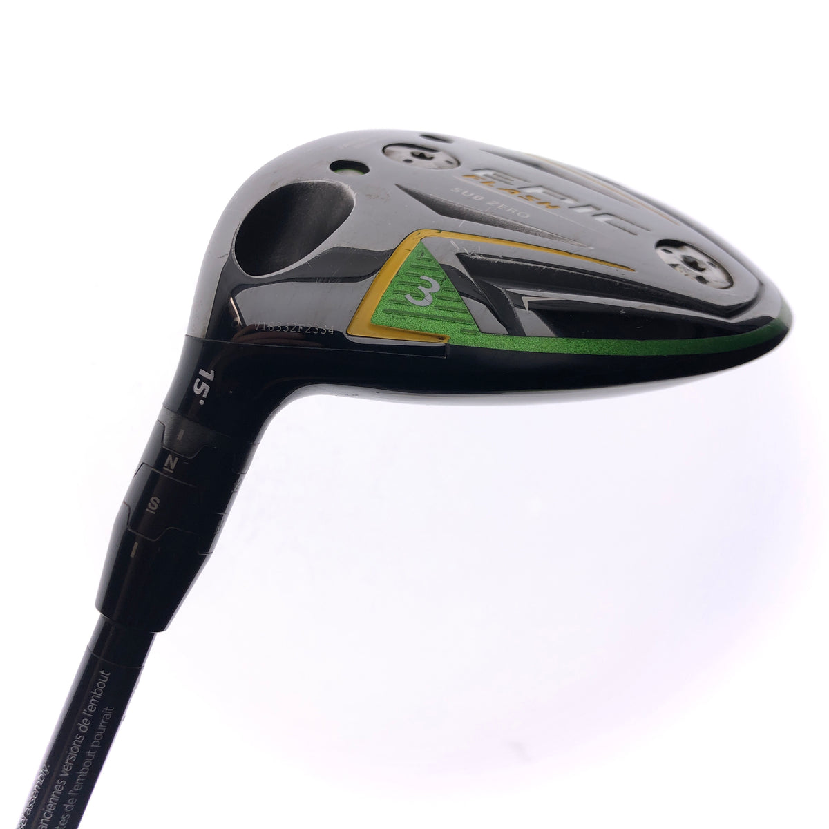 Used Callaway EPIC Flash Sub Zero 3 Fairway Wood / 15 Deg / Stiff Flex / L-H