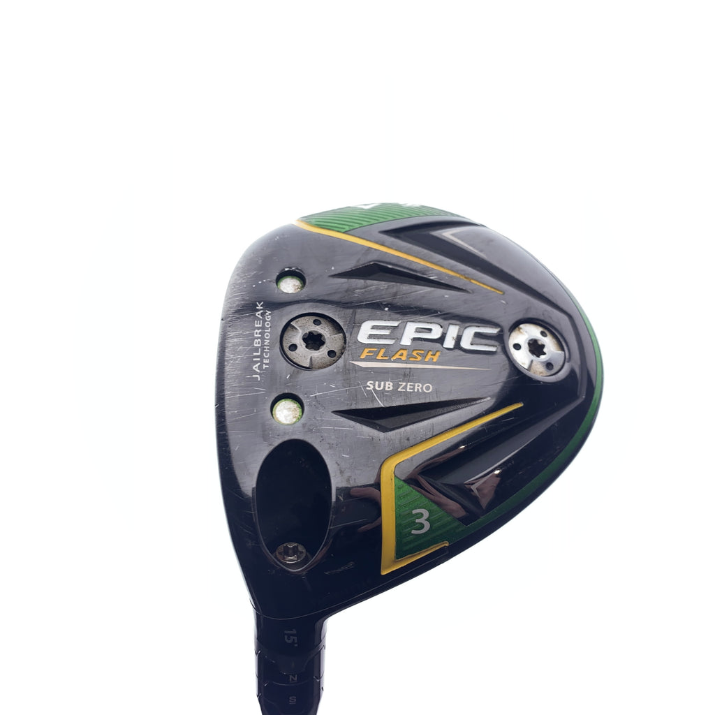 Used Callaway EPIC Flash Sub Zero 3 Fairway Wood / 15 Deg / X-Stiff / Left-Hand