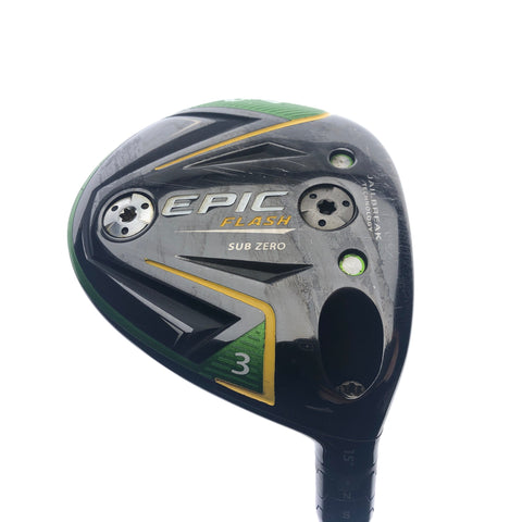 Used Callaway EPIC Flash Sub Zero 3 Fairway Wood / 15 Degrees / Stiff Flex