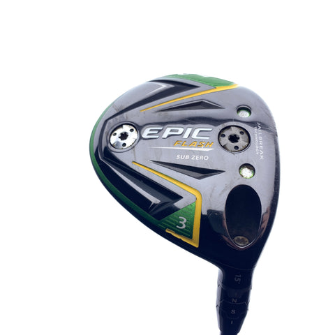 Used Callaway EPIC Flash Sub Zero 3 Fairway Wood / 15.0 Degrees / TX Flex