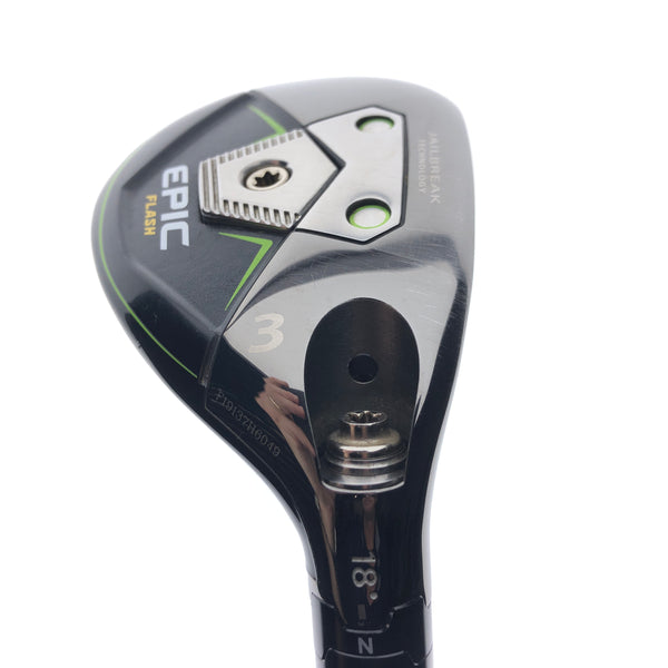 Used Callaway Epic Flash 3 Hybrid / 18 Degrees / Stiff Flex