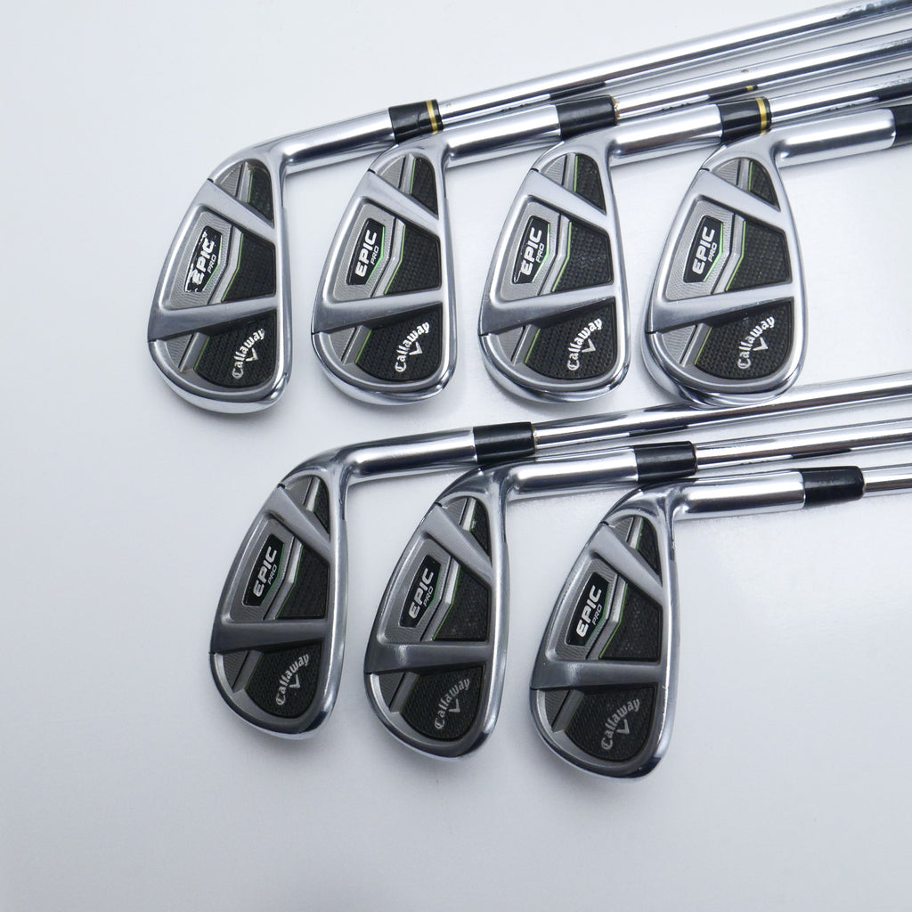 Used Callaway Epic Pro Iron Set / 5 - PW + AW / Stiff Flex