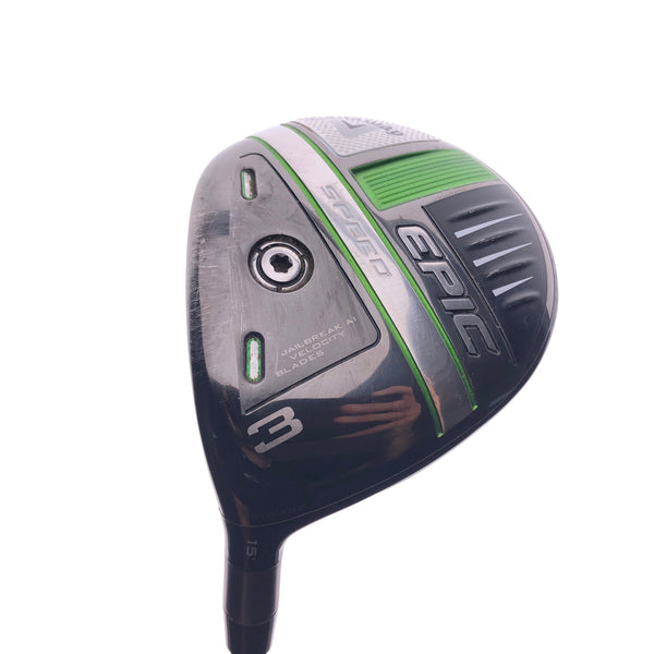 Used Callaway Epic Speed 3 Fairway Wood / 15 Degrees / Stiff Flex / Left-Handed