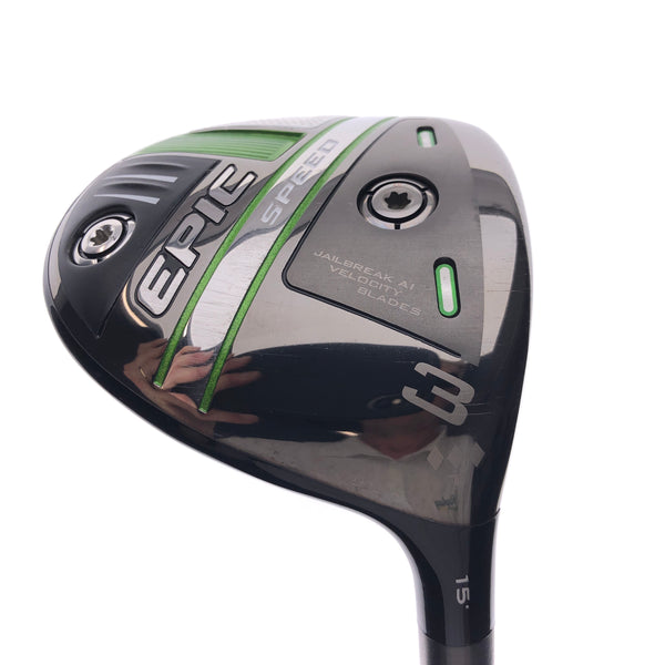 Used Callaway Epic Speed Triple Diamond 3 Fairway Wood / 15 Deg / X-Stiff Flex