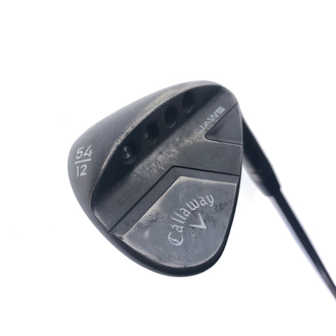 Used Callaway Jaws Full Toe Black Sand Wedge / 54.0 Degrees / Wedge Flex