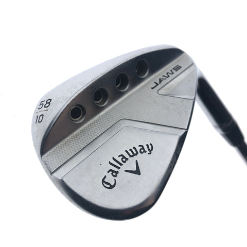 Used Callaway Jaws Full Toe Chrome Lob Wedge / 58.0 Degrees / Wedge Flex