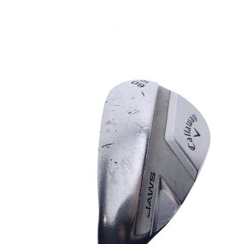 Used Callaway Jaws Full Toe Chrome Lob Wedge / 60.0 Degrees / Wedge Flex / Left