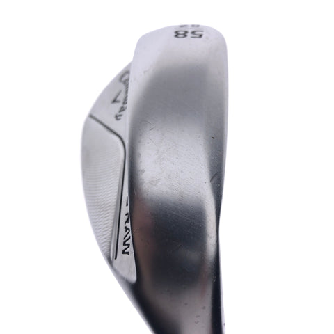 Used Callaway Jaws Raw 2022 Lob Wedge / 58.0 Degrees / Wedge Flex