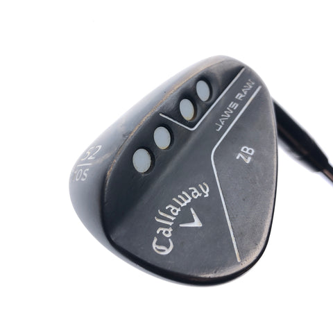 Used Callaway Jaws Raw Black 2020 Gap Wedge / 52.0 Degrees / Wedge Flex
