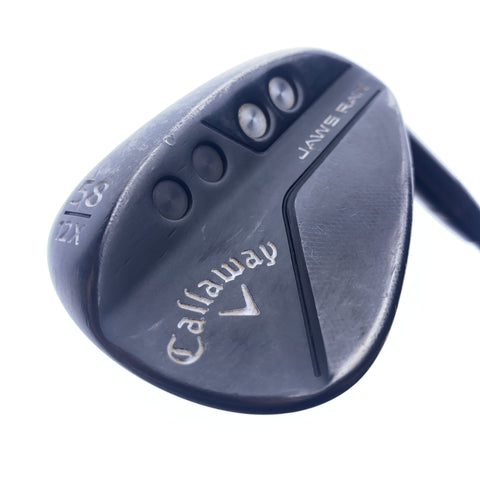 Used Callaway Jaws Raw Black 2020 Lob Wedge / 58.0 Degrees / Stiff Flex