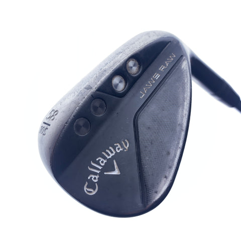 Used Callaway Jaws Raw Black 2020 Lob Wedge / 58.0 Degrees / Wedge Flex