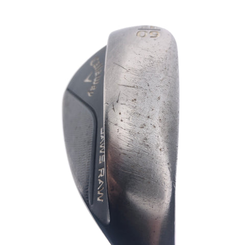 Used Callaway Jaws Raw Black 2020 Lob Wedge / 60.0 Degrees / Stiff Flex