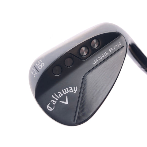 Used Callaway Jaws Raw Black Plasma Lob Wedge / 58.0 Degrees / Wedge Flex