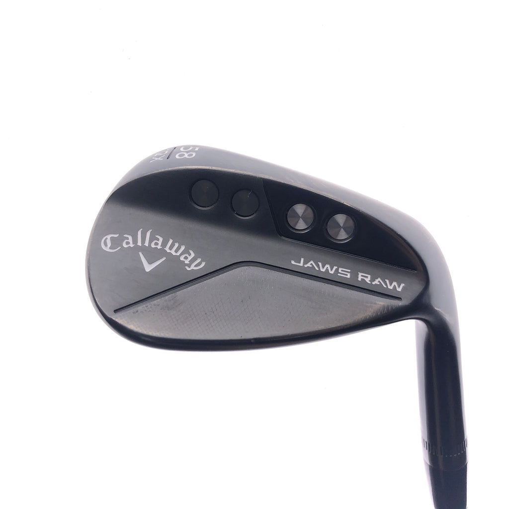 Used Callaway Jaws Raw Black Plasma Lob Wedge / 58.0 Degrees / Wedge Flex