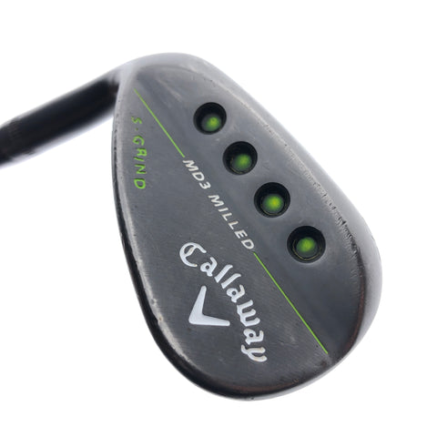 Used Callaway MD3 Milled Black Lob Wedge / 60.0 Degrees / Wedge F / Left-Handed