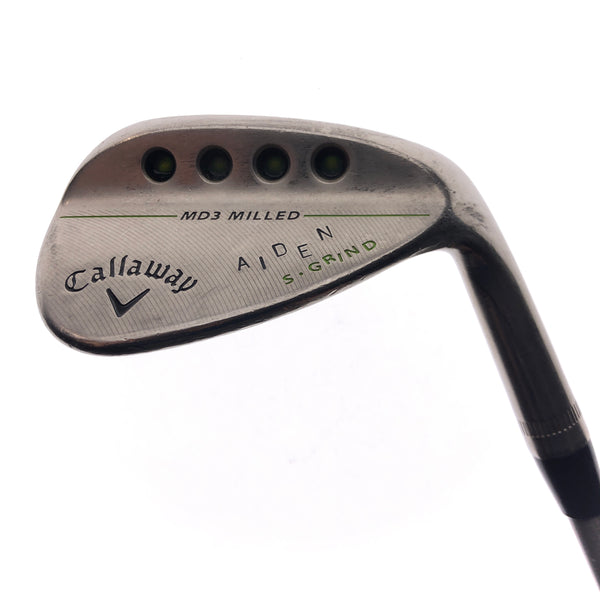 Used Callaway MD3 Milled Gold Nickel Gap Wedge / 52.0 Degrees / A Flex
