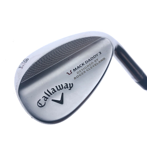 Used Callaway Mack Daddy 2 Chrome Lob Wedge / 58.0 Degrees / Wedge Flex