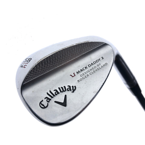 Used Callaway Mack Daddy 2 Chrome Lob Wedge / 58.0 Degrees / Wedge Flex