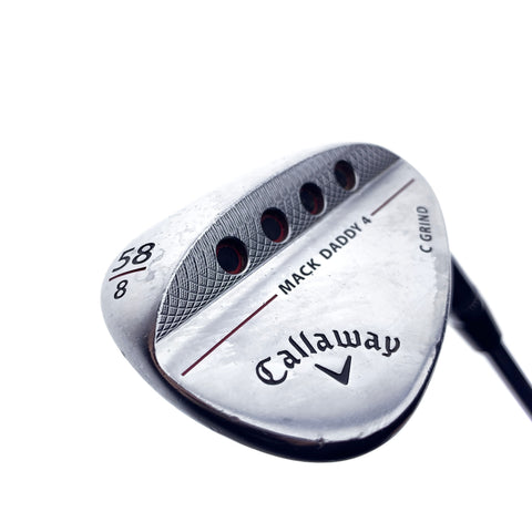 Used Callaway Mack Daddy 4 Chrome Lob Wedge / 58.0 Degrees / Stiff Flex