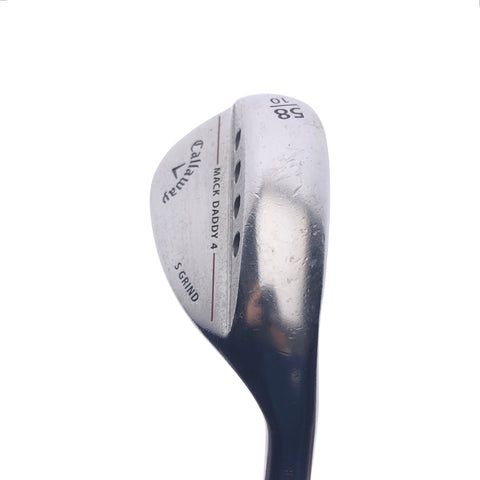 Used Callaway Mack Daddy 4 Chrome Lob Wedge / 58.0 Degrees / Stiff Flex