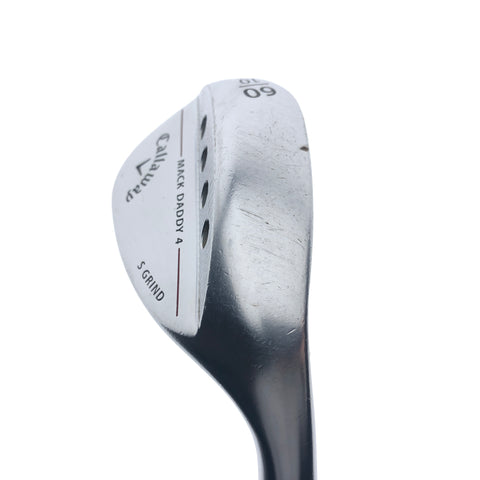 Used Callaway Mack Daddy 4 Chrome Lob Wedge / 60.0 Degrees / Stiff Flex