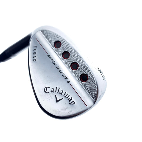 Used Callaway Mack Daddy 4 Chrome Lob Wedge / 60.0 Degrees / Stiff Flex / Left-