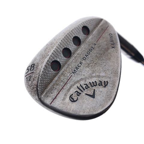Used Callaway Mack Daddy 4 Raw Lob Wedge / 58.0 Degrees / Stiff Flex