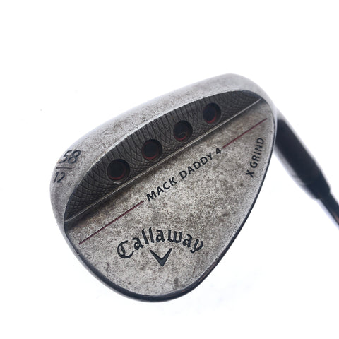 Used Callaway Mack Daddy 4 Raw Lob Wedge / 58.0 Degrees / Stiff Flex