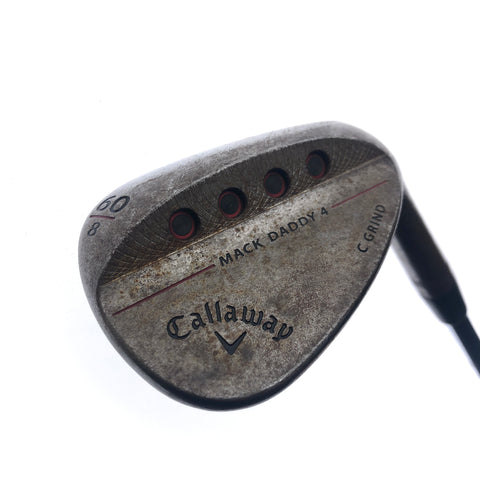 Used Callaway Mack Daddy 4 Raw Lob Wedge / 60.0 Degrees / X-Stiff Flex
