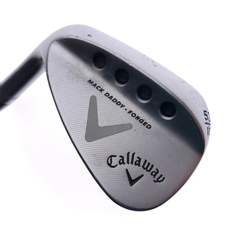 Used Callaway Mack Daddy Forged Chrome Gap Wedge / 52 Deg / Stiff / Left-Handed