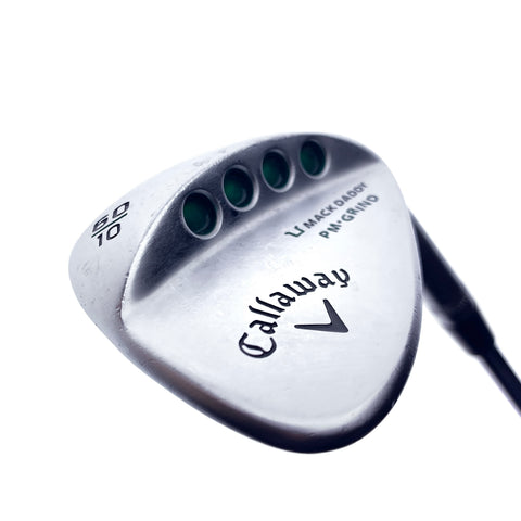 Used Callaway Mack Daddy PM Grind Chrome Lob Wedge / 60.0 Degrees/ Wedge Flex