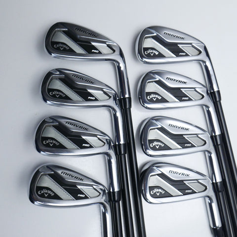 Used Callaway Mavrik Pro Iron Set / 4 - PW + AW / Stiff Flex