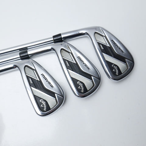 Used Callaway Mavrik Pro Iron Set / 5 - PW / X-Stiff Flex / Left-Handed