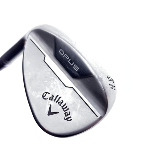 Used Callaway Opus Brushed Chrome Lob Wedge / 58.0 Deg/ Wedge Flex / Left-Handed
