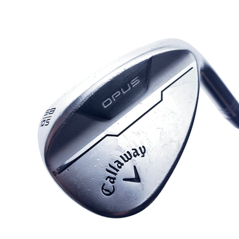 Used Callaway Opus Brushed Chrome Lob Wedge / 58.0 Degrees / Stiff Flex