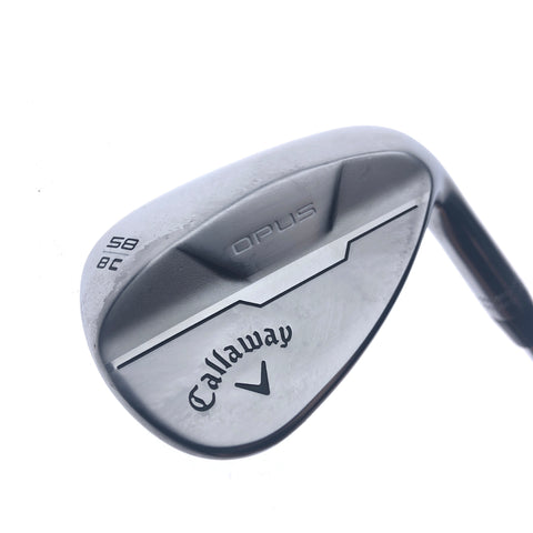 Used Callaway Opus Brushed Chrome Lob Wedge / 58.0 Degrees / Wedge Flex