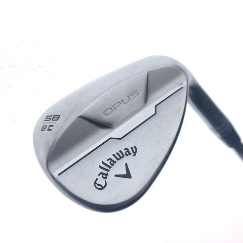 Used Callaway Opus Brushed Chrome Lob Wedge / 58.0 Degrees / Wedge Flex
