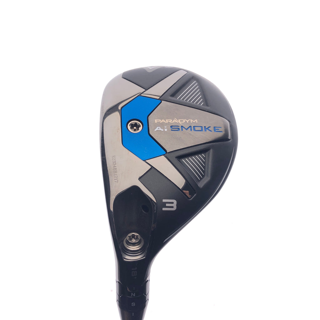Used Callaway Paradym Ai Smoke 3 Hybrid / 18 Degrees / Reg Flex / Left-Handed