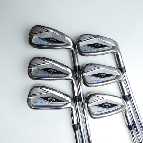 Used Callaway Paradym Ai Smoke HL Iron Set / 5 - PW / Stiff Flex