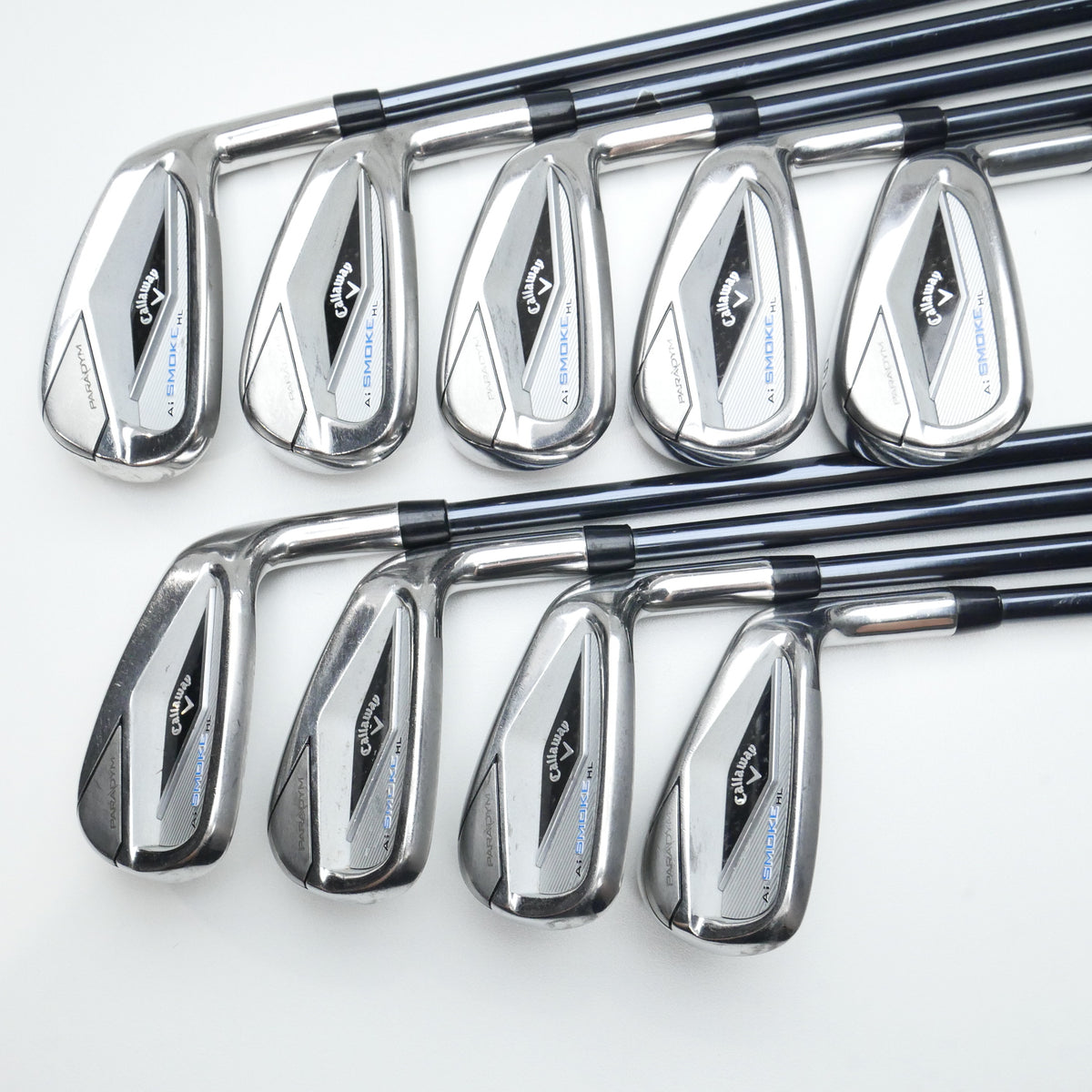 Used Callaway Paradym Ai Smoke HL Iron Set / 5 - SW + AW + GW / Senior Flex