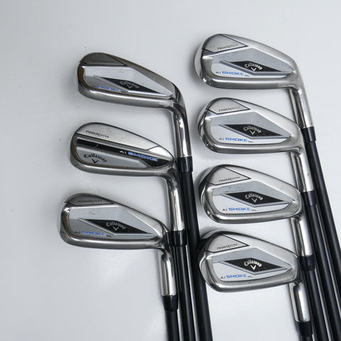 Used Callaway Paradym Ai Smoke HL Iron Set / 7 - SW + AW + GW / Stiff Flex
