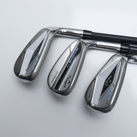 Used Callaway Paradym Ai Smoke HL Iron Set / 7 - SW + AW + GW / Stiff Flex