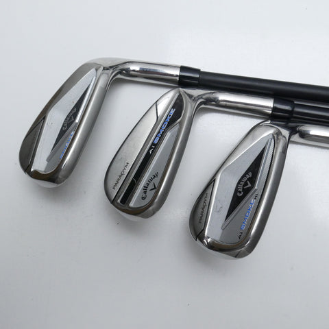 Used Callaway Paradym Ai Smoke HL Iron Set / 7 - SW + AW + GW / Stiff Flex