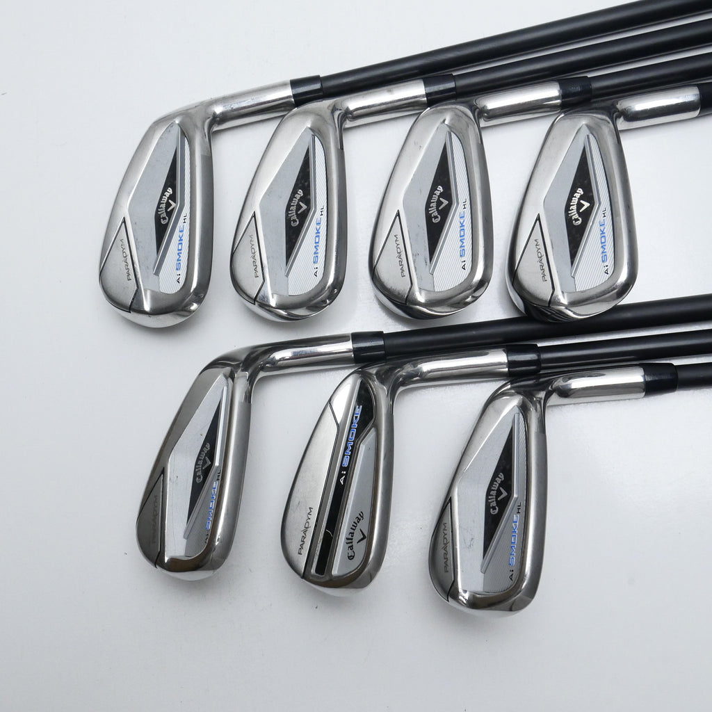 Used Callaway Paradym Ai Smoke HL Iron Set / 7 - SW + AW + GW / Stiff Flex