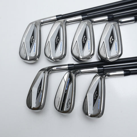 Used Callaway Paradym Ai Smoke HL Iron Set / 7 - SW + AW + GW / Stiff Flex