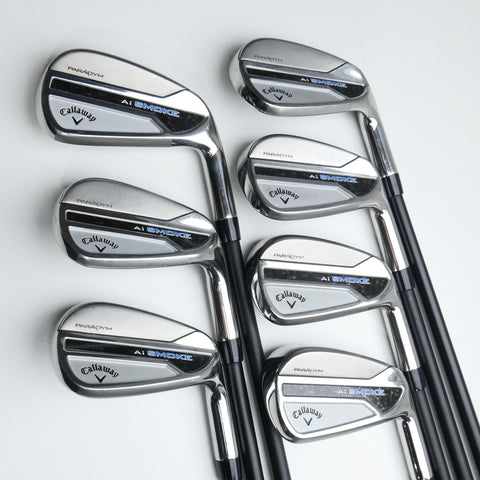 Used Callaway Paradym Ai Smoke Iron Set / 5 - PW + AW / Senior Flex