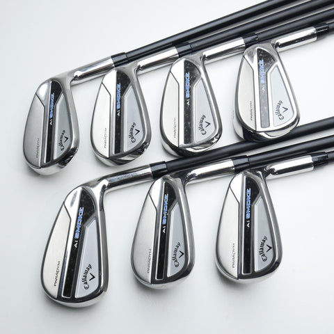 Used Callaway Paradym Ai Smoke Iron Set / 5 - PW + AW / Senior Flex